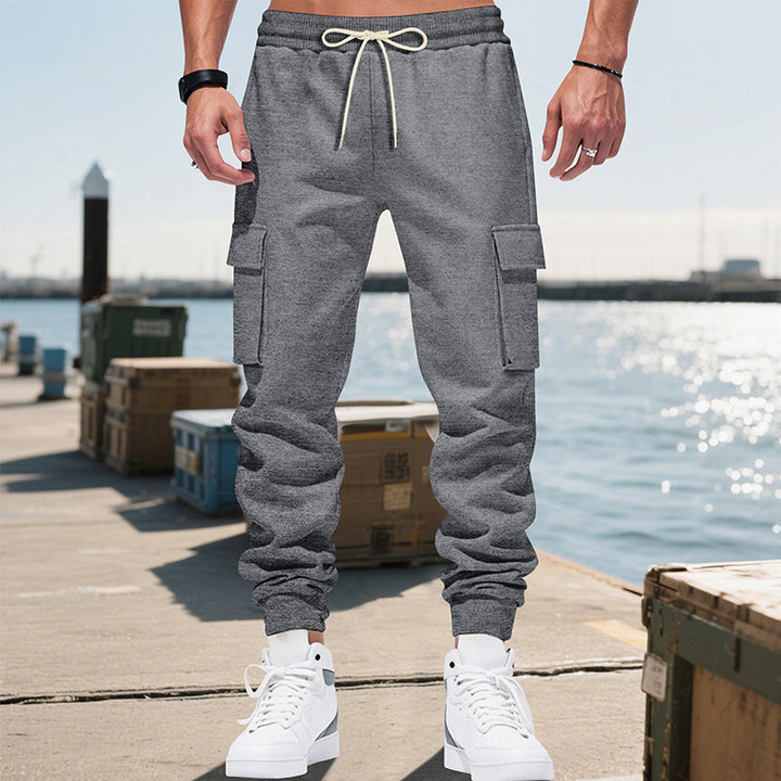 Men's Cargo Jogging Pants with multiple cargo pockets and elastic waistband Mune Fashion