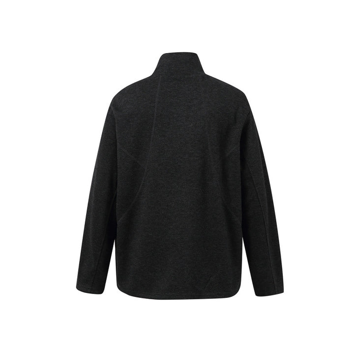 Unisex Boxy Fine Knit Pullover with Short Polo Collar and Straight Hem Mune Fashion