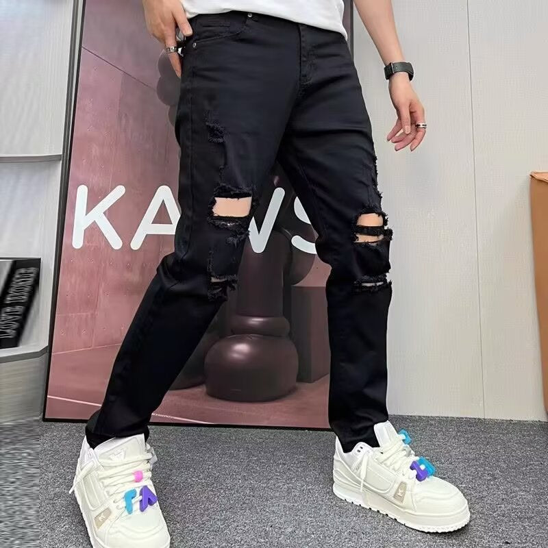 Men's Fashion Destroyed Jeans Mune Fashion