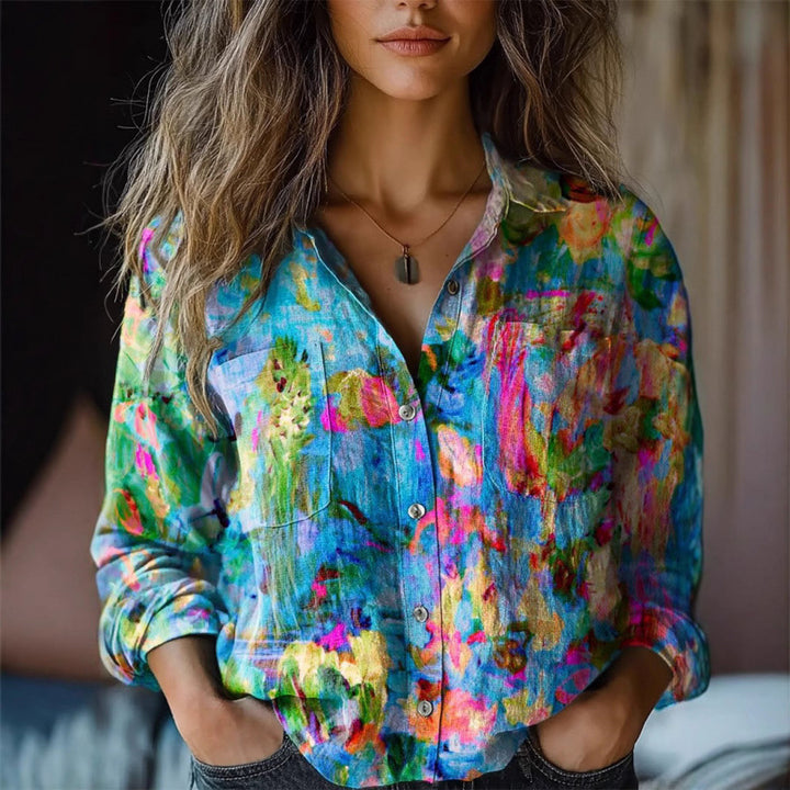 Ladies Stylish Blouse with Paisley Pattern Mune Fashion