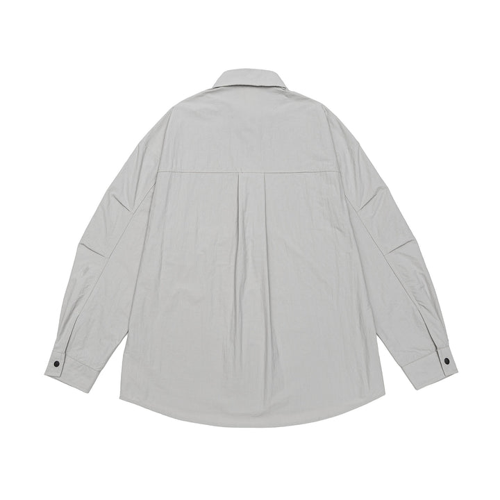 Unisex Light Overshirt in Coach Style with Shirt Collar and Chest Print Mune Fashion