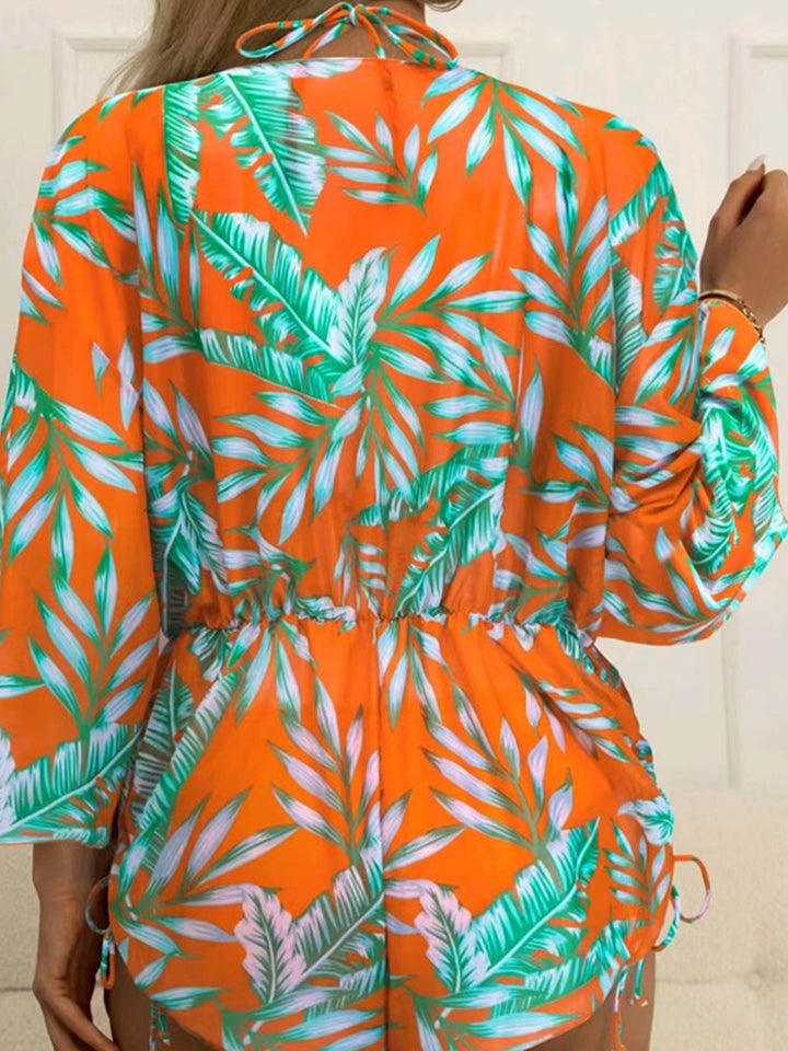 Women's beach outfit set with combined bikini and casual kaftan Mune Fashion