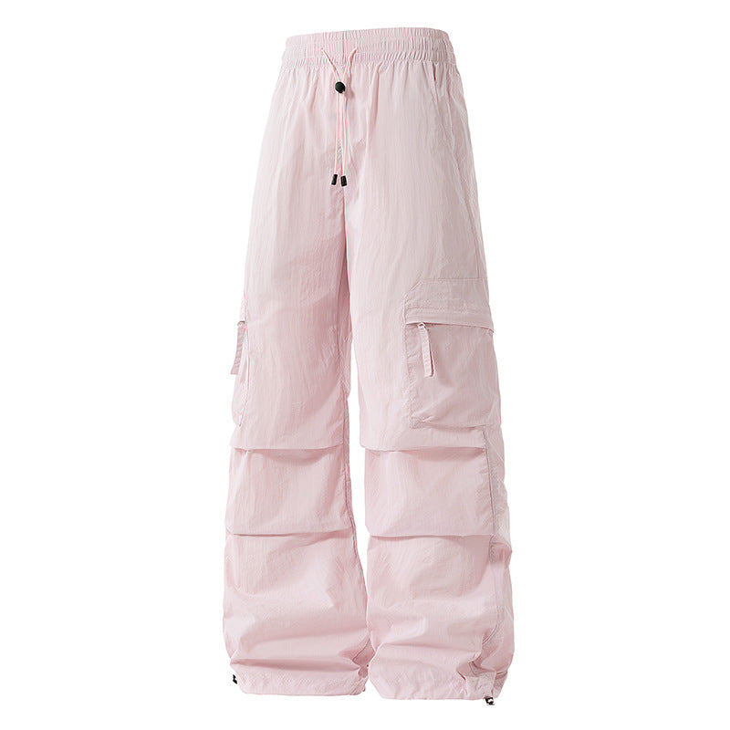 Women's cargo pants with elastic waistband