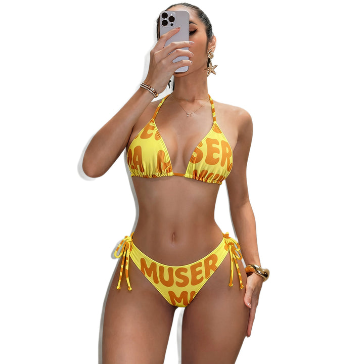 Women's Triangle Bikini with Side Ruching Mune Fashion