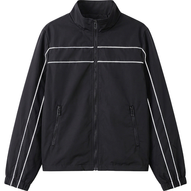 Men's sporty transitional jacket with reflective stripes Mune Fashion