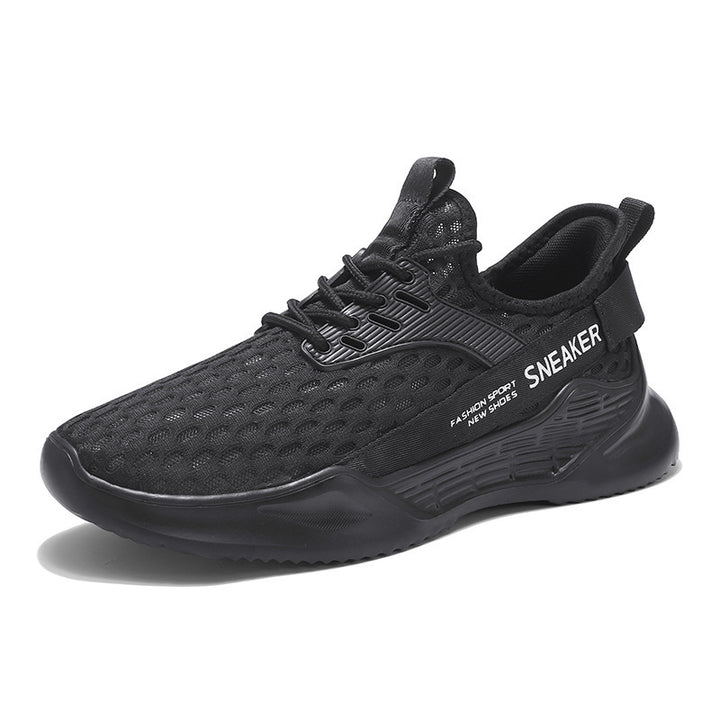 Unisex nan breathable knit sports shoe with honeycomb structure, sock-like shaft and cushioned lightweight foam midsole Mune Fashion