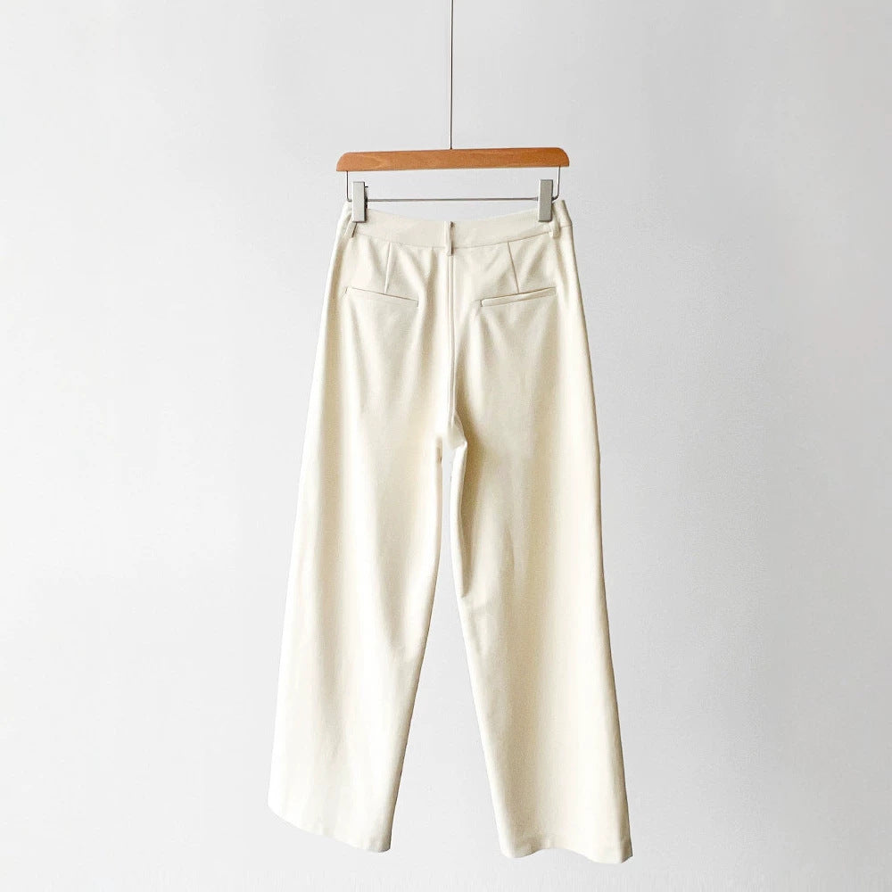 Women Wide Cut Elegant Trousers Mune Fashion