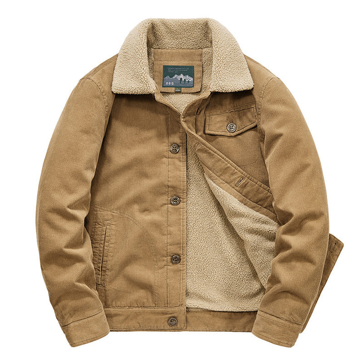 Men's Casual Flannel Jacket with Warm Lining Mune Fashion