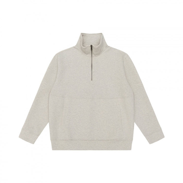 Unisex Oversize Sweatshirt with half zip, stand-up collar and kangaroo pocket Mune Fashion