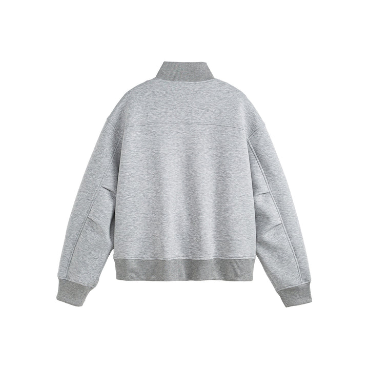 Unisex Boxy-Zip Sweat Jacket with Funnel Neck and Ribbed Cuffs Mune Fashion