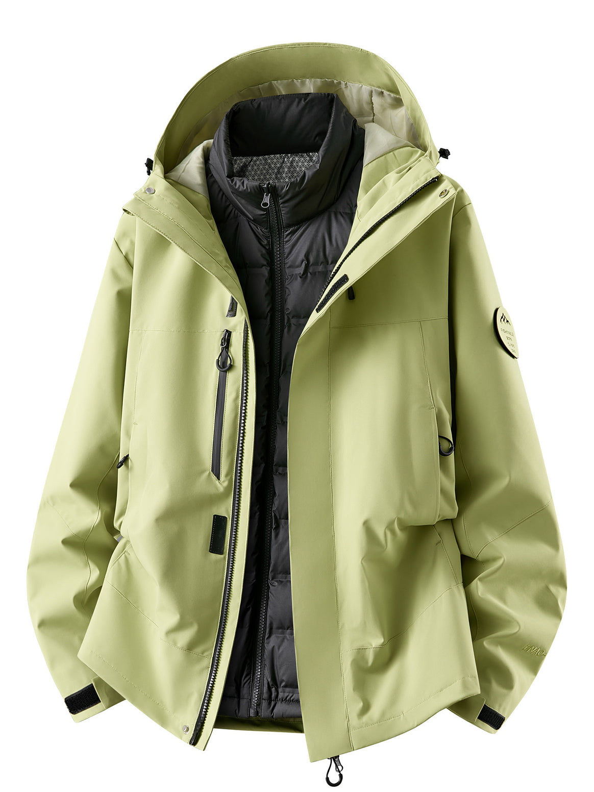 Men's waterproof outdoor jacket with removable fleece inner jacket Mune Fashion