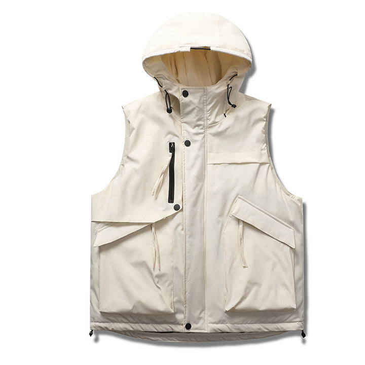 Men's Multifunctional Padded Vest with Hood Mune Fashion