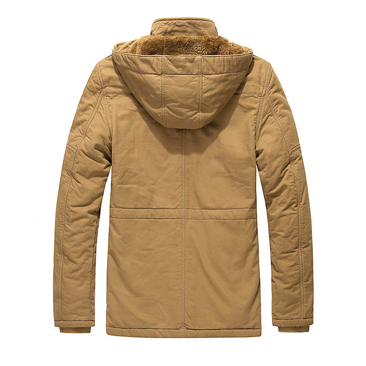 Men's Military-Inspired Canvas Parka with Teddy Lining, Removable Hood and Utility Pockets Mune Fashion