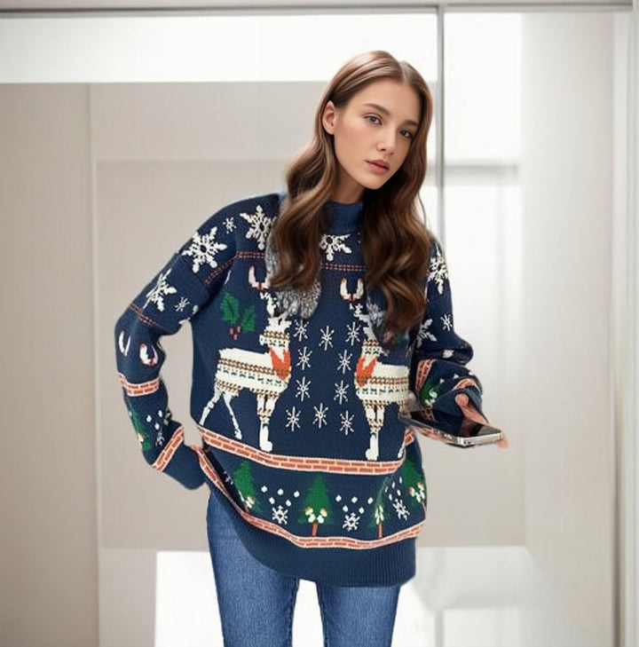 Mune | Women's Christmas Sweater with Festive Patterns and Casual Fit