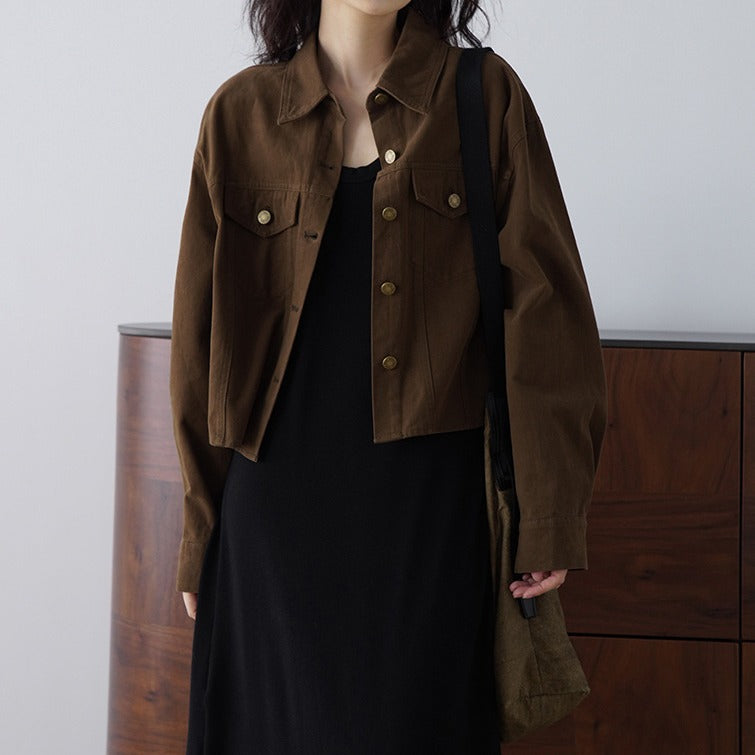 Women's Fashionable Oversized Jacket with Buttons and Practical Pockets Mune Fashion