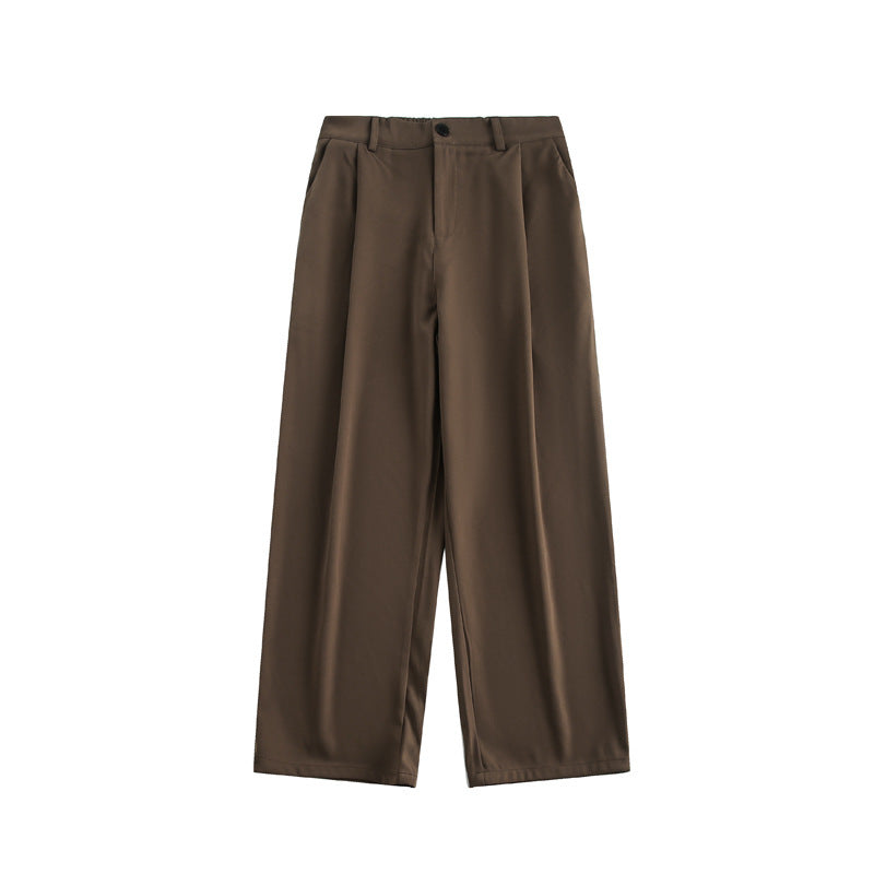 Ladies wide high-waisted trousers with pleats and wide leg Mune Fashion