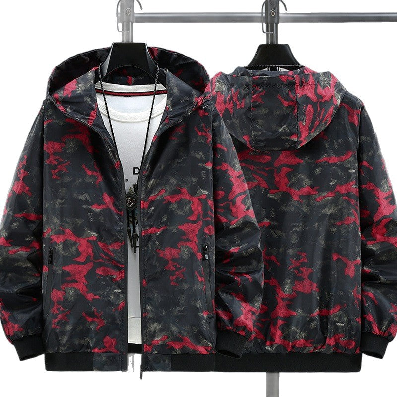 Men's Stylish Hooded Jacket with Camouflage Pattern Mune Fashion