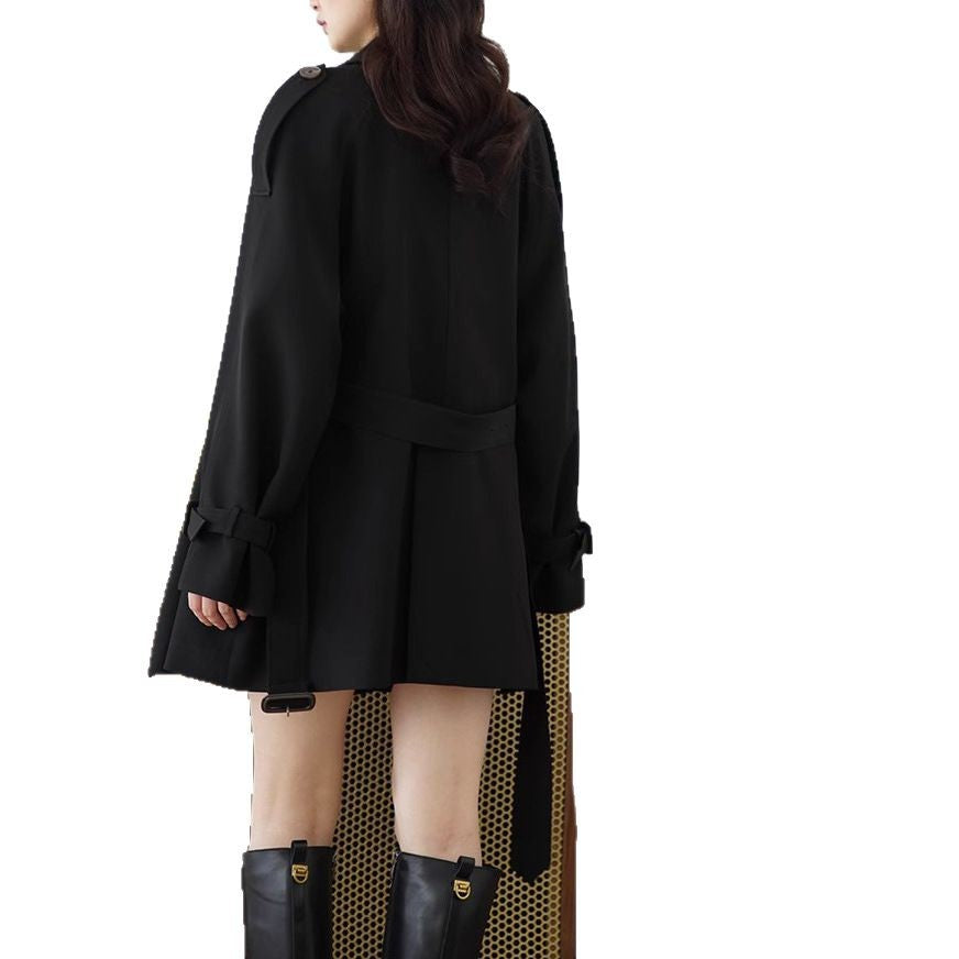 Women Elegant Oversized Trench Coat Mune Fashion
