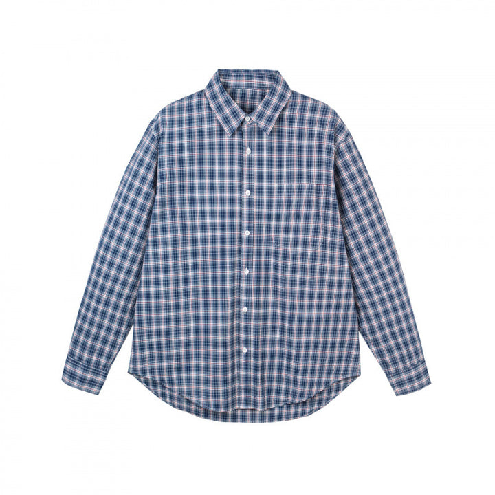 Men's Checked Oversized Shirt in Relaxed Fit with Chest Pocket Mune Fashion
