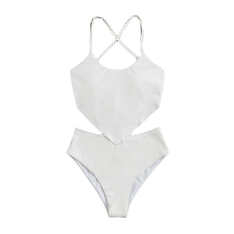 Women's High-Cut Bikini Set with Cross-Strap Design Mune Fashion