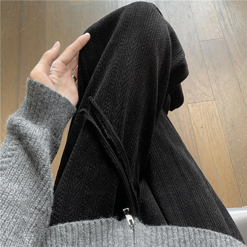 Men's Wide-Cut Knitted Pants in Cable Knit Lounge Style Mune Fashion