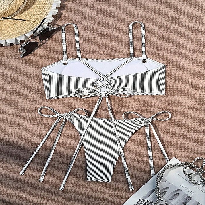 Women's Sporty Bikini with Stylish Ties Mune Fashion