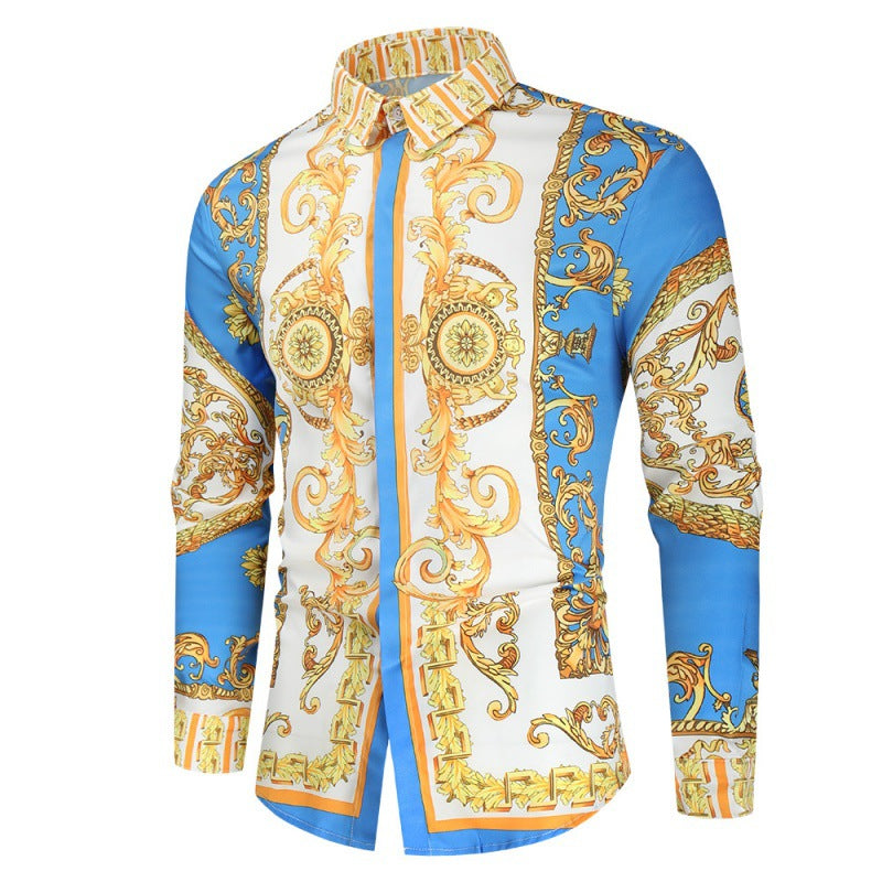 Men's Luxury Shirt with Impressive Baroque Pattern Mune