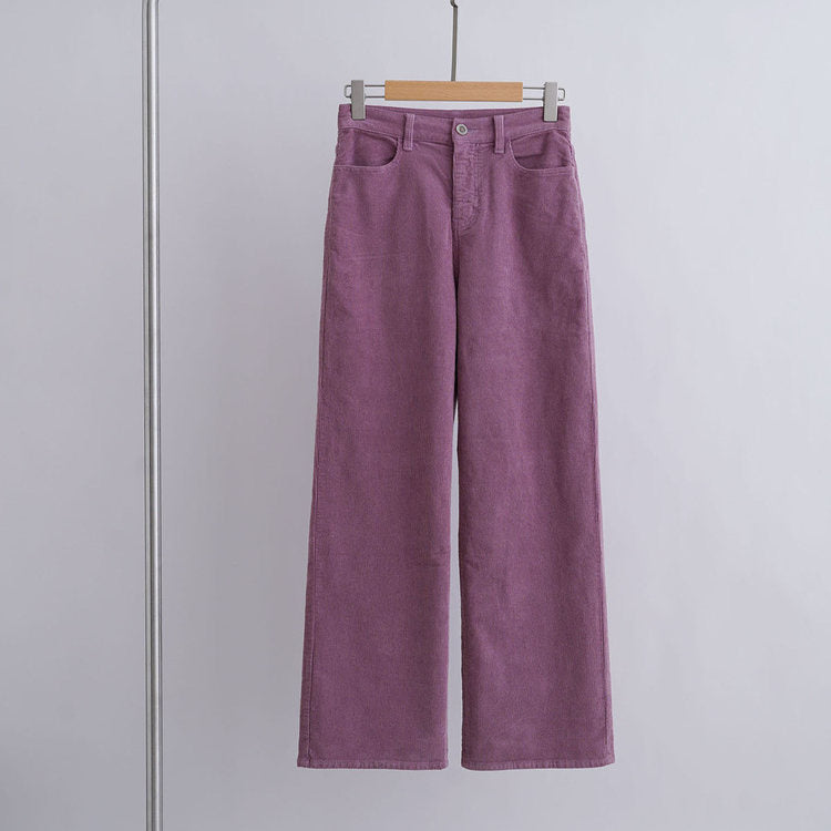 Women Comfortable and Wide Corduroy Pants Mune Fashion