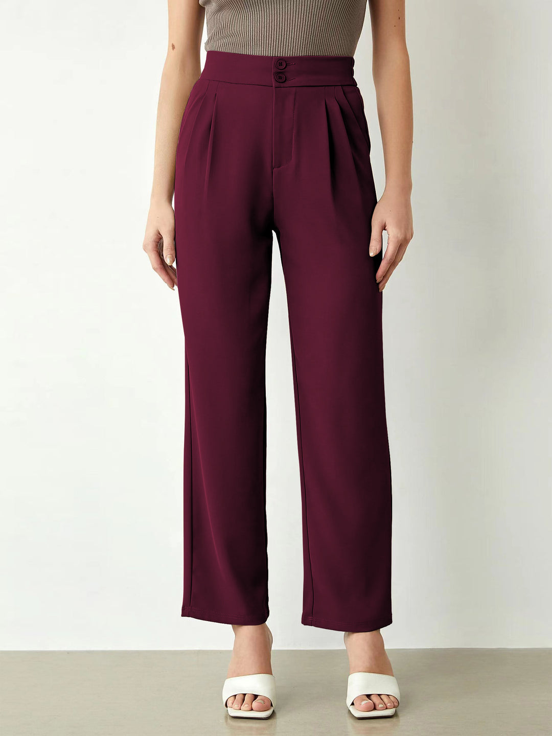 Women's Elegant and Airy Fabric Trousers Mune Fashion