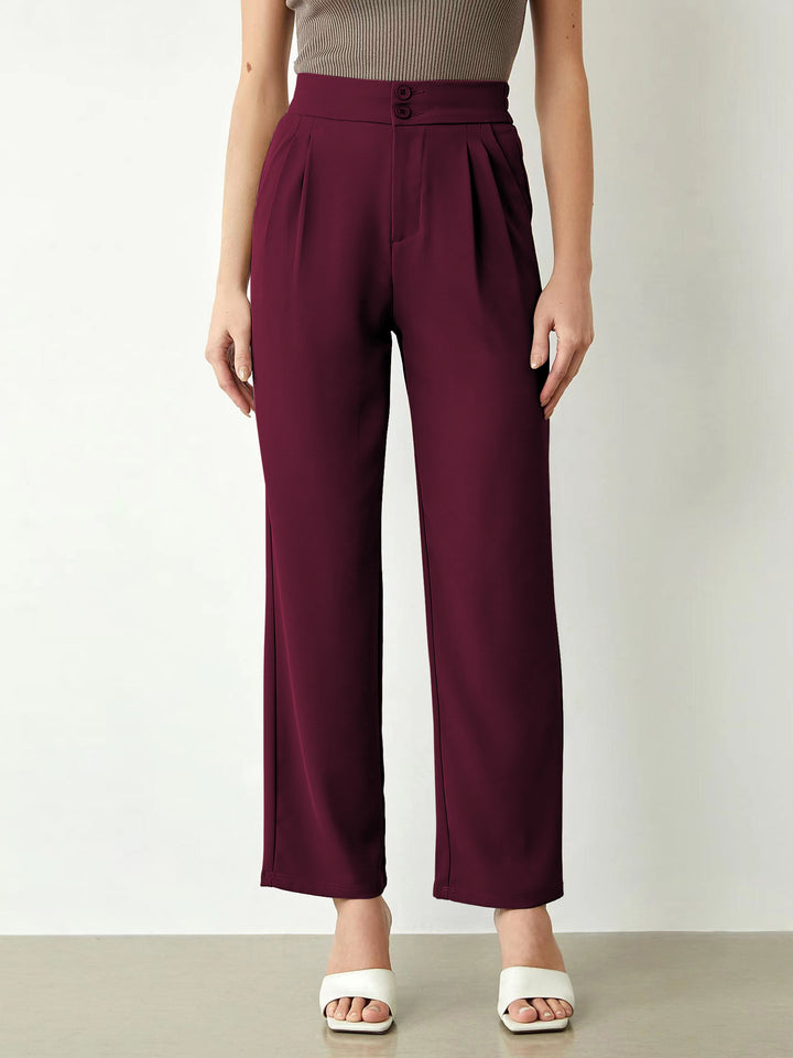 Women's Elegant and Airy Fabric Trousers Mune Fashion