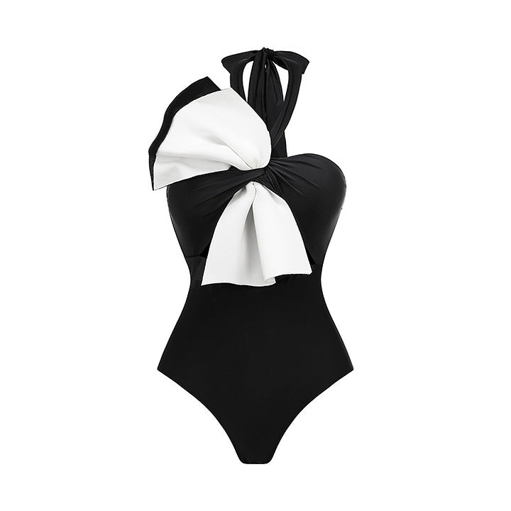 Ladies one-piece swimsuit with extravagant draping Mune Fashion