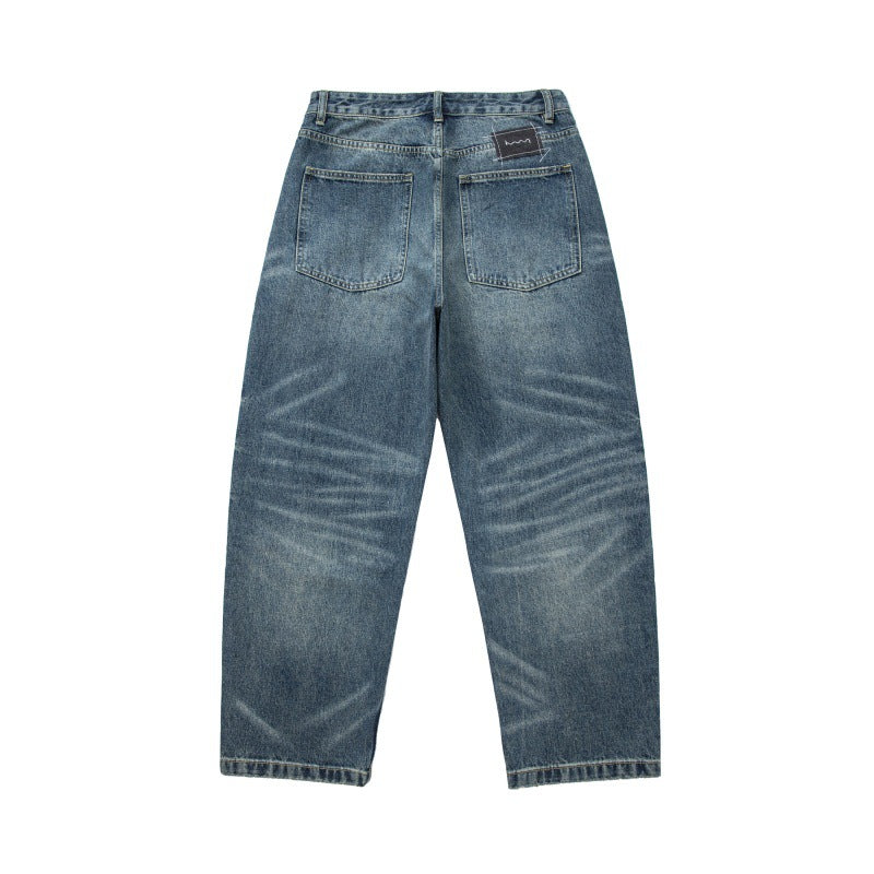 Men's Relaxed-Carrot-Jeans with high waistband and subtle used wash Mune Fashion