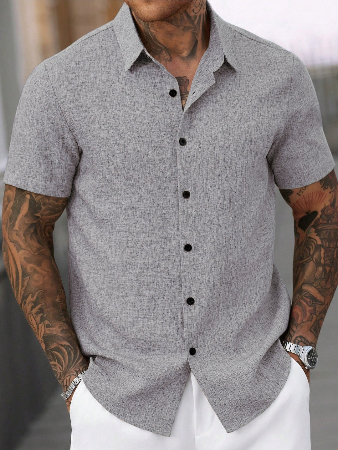 Men's Short Sleeve Shirt Mune Fashion