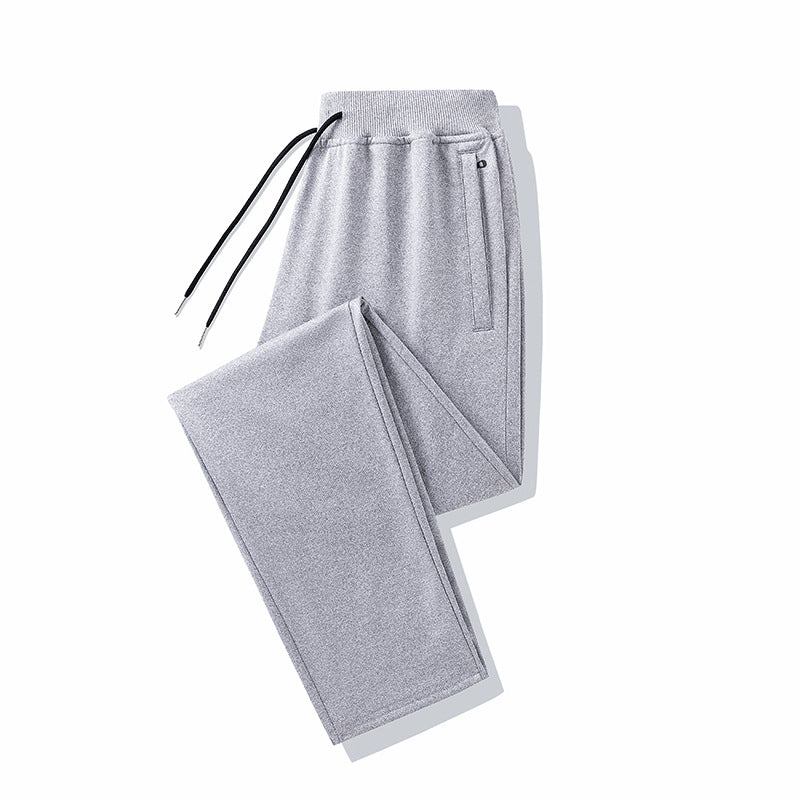 Men's Straight-Fit Jogging Pants with elastic waistband, drawstring and concealed side pockets Mune Fashion