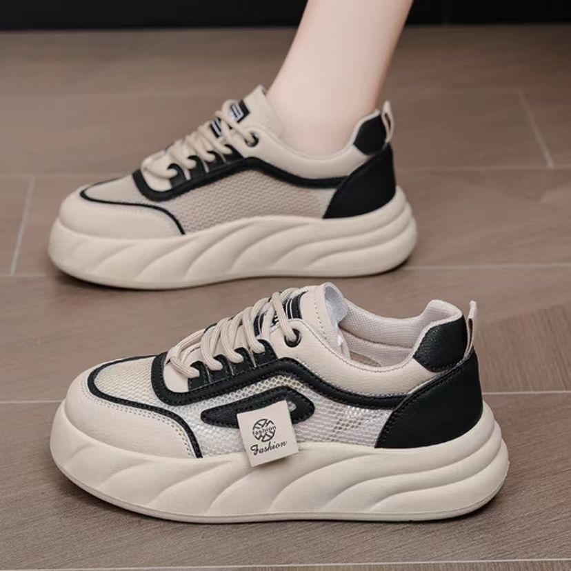 Women Comfortable and trendy sneakers with breathable mesh and thick sole Mune Fashion