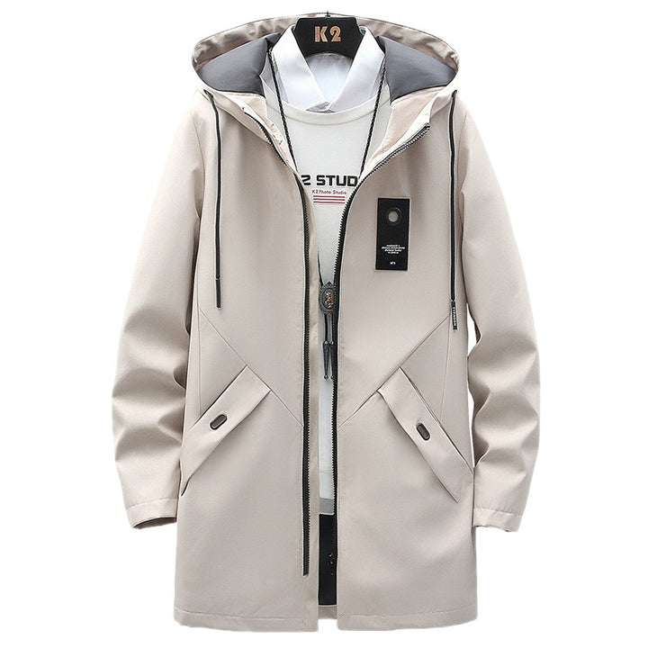 Men's nan urban Midlength Tech Parka with hood, concealed zipper and windproof coating Mune Fashion
