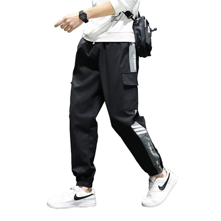 Men's cargo pants with side pockets and elastic waistband Mune Fashion