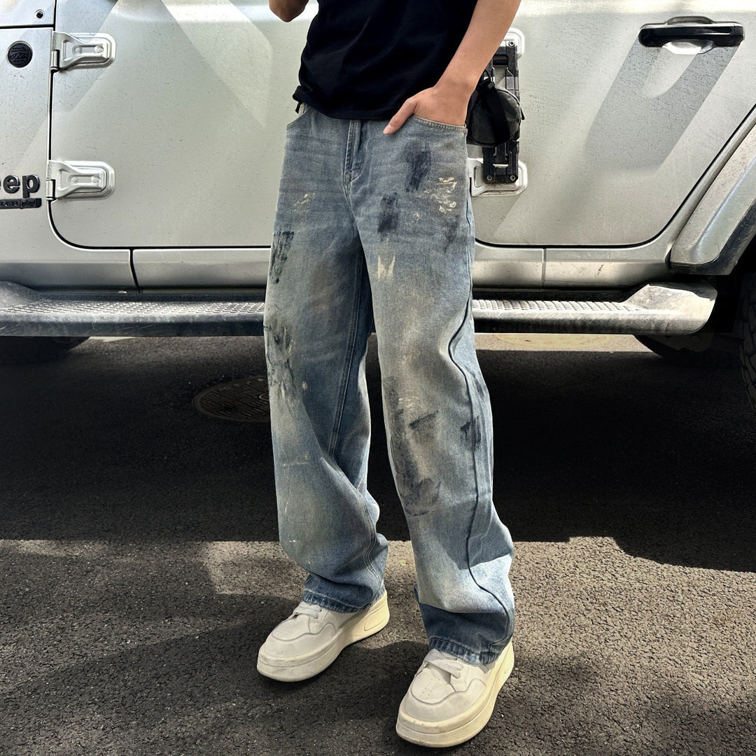 Men Comfortable and Casual Relaxed-Fit Jeans Mune Fashion