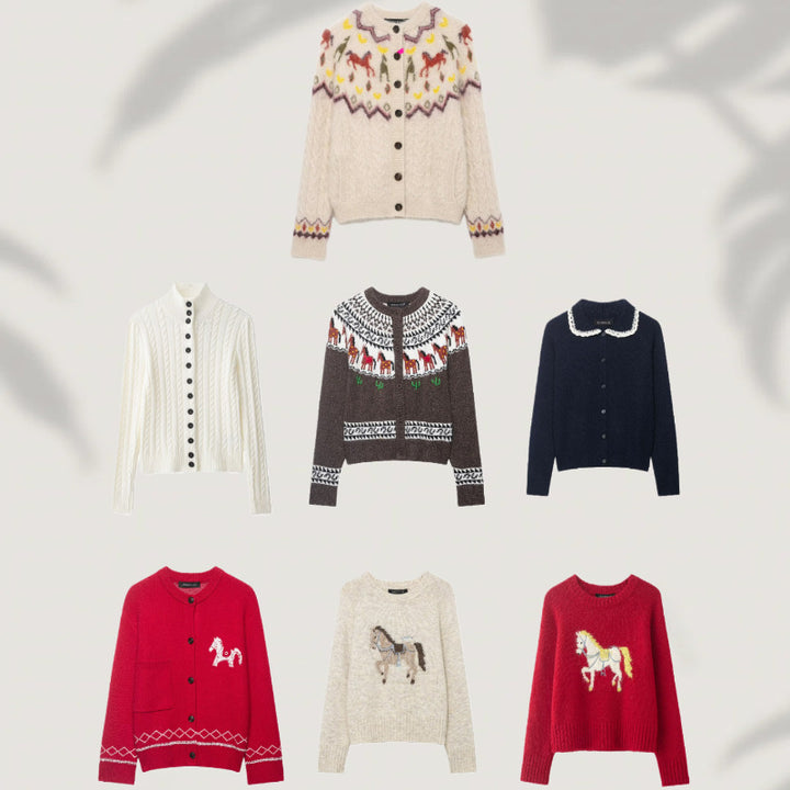 Women’s fine knit cardigan with crocheted Peter Pan collar Mune Fashion