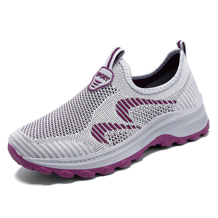 Women nan lightweight breathable knit slip-on sneakers with shock-absorbing EVA midsole and gripping profile outsole Mune Fashion