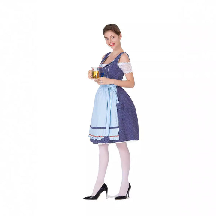 Ladies traditional Oktoberfest dirndl dress with apron Mune Fashion