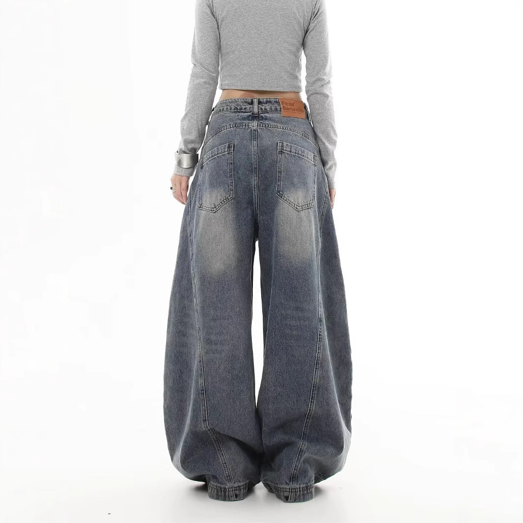 Women's Wide-Cut Mom Jeans Mune Fashion