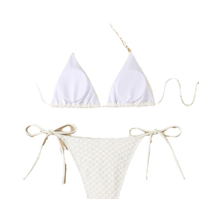 Ladies triangle bikini with structured details and playful adornments Mune Fashion