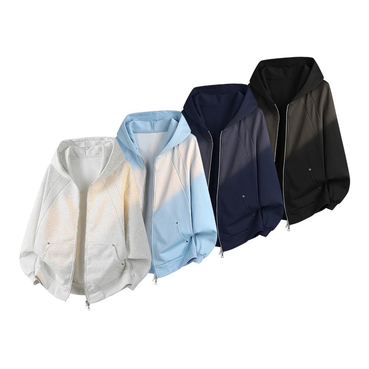 Women's Oversize Hoodie Zip Jacket with Raglan Sleeves & Pockets Mune Fashion