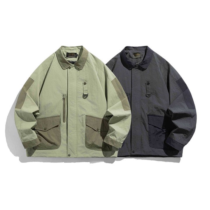 Unisex utilitarian field blouson jacket with multiple pockets and D-ring Mune Fashion