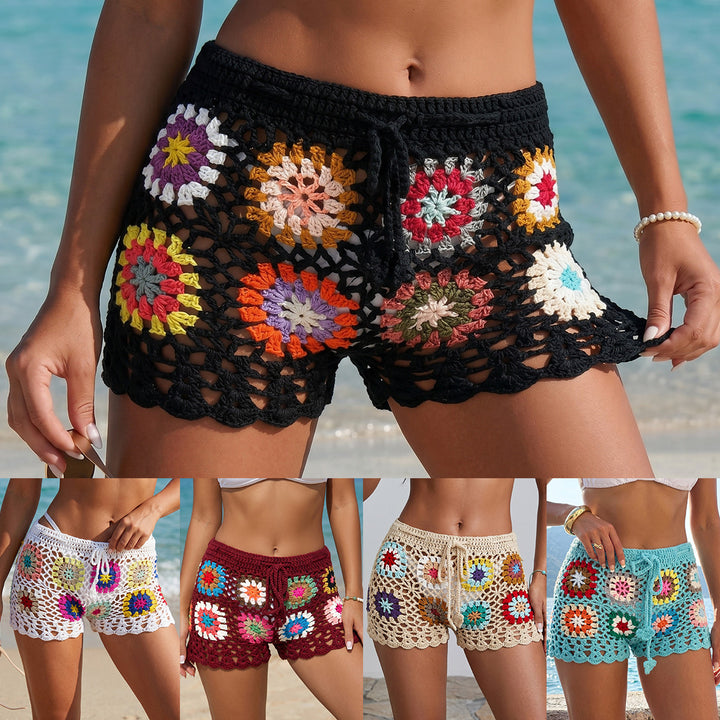 Ladies Crochet Beach Shorts Mune Fashion