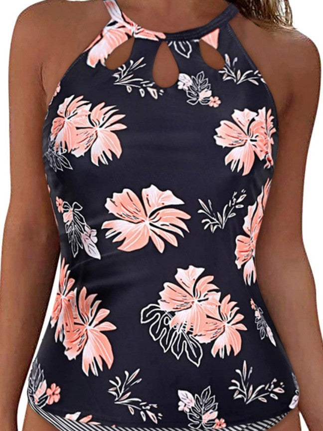 Ladies sporty tankini top with fashionable round neckline and cut-outs Mune Fashion