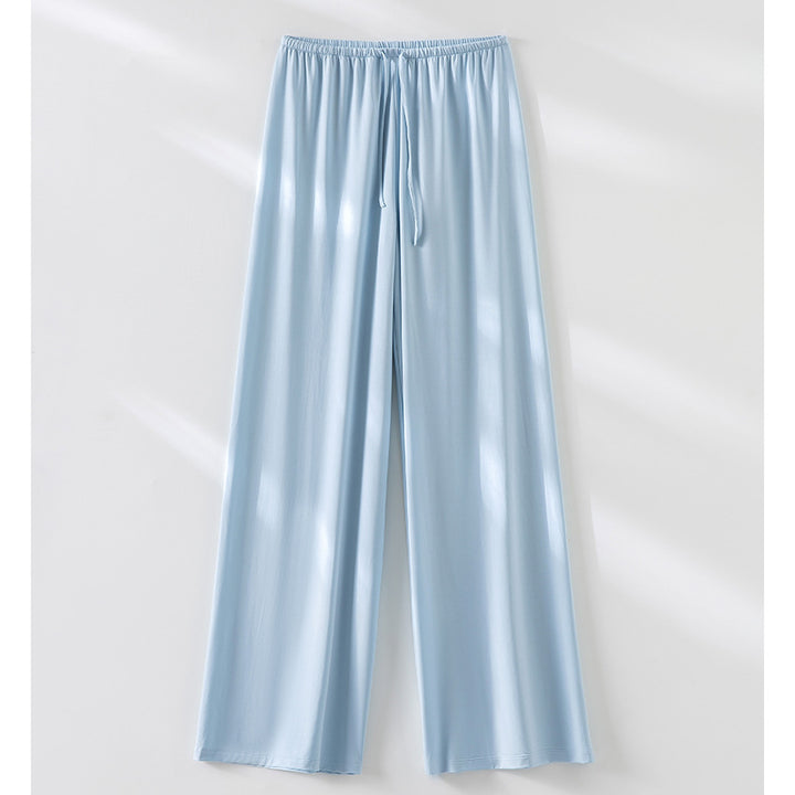 Women's Wide Relaxed Pants made of silky modal with elastic waistband and drawstring Mune Fashion
