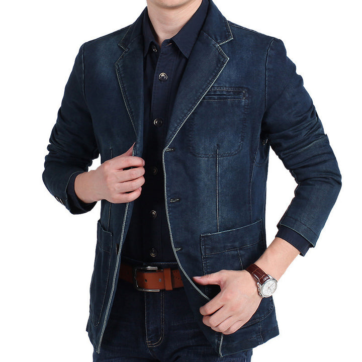 Men's Stylish Denim Blazer Mune Fashion