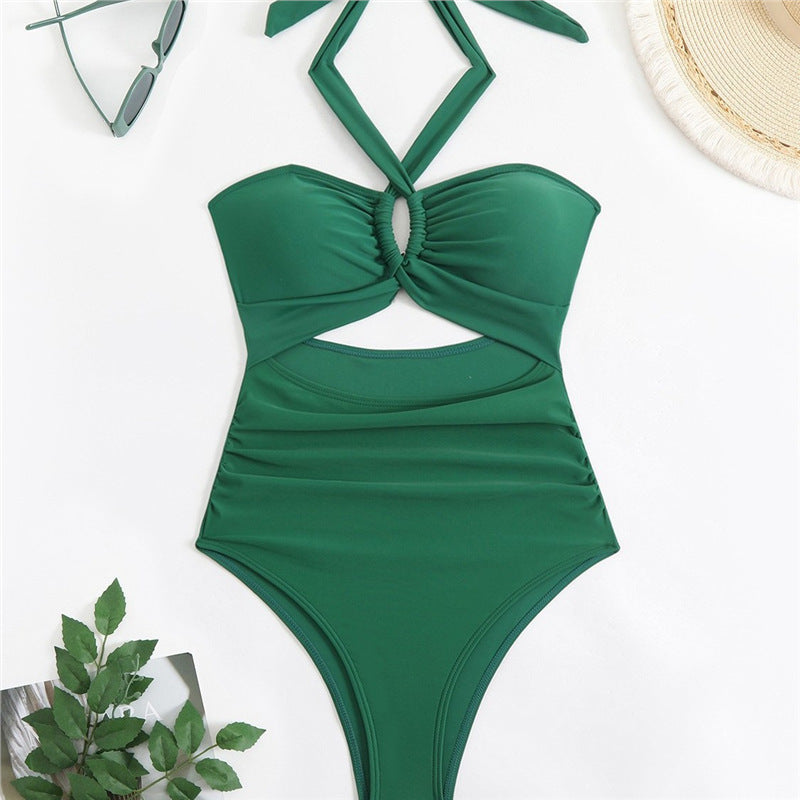 Women's one-piece swimsuit with playful wrap design Mune Fashion